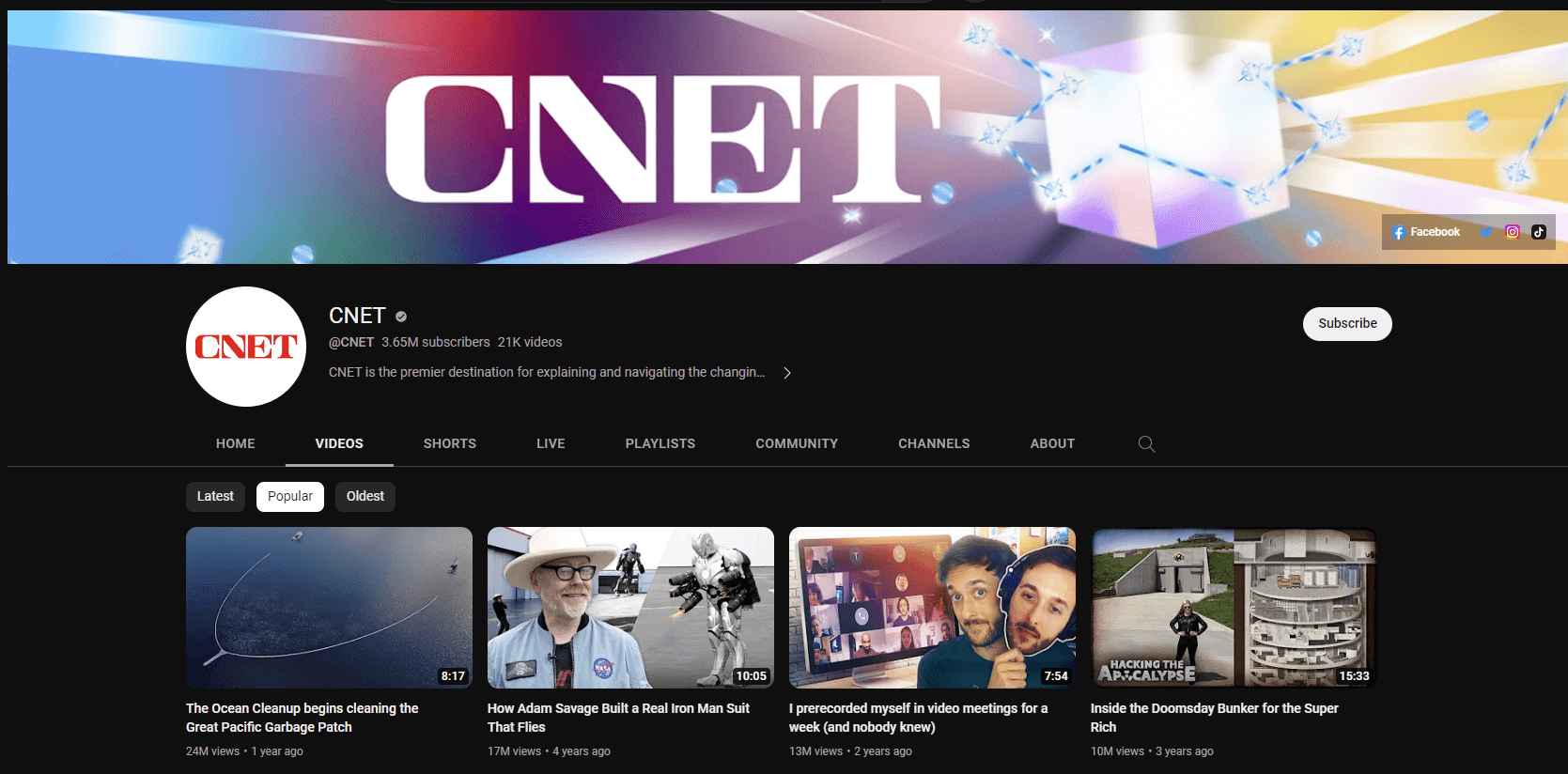 CNET tech youtube channel 